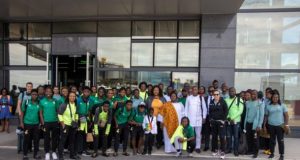 PHOTOS: Black Queens arrive in Ndola for return leg against Zambia