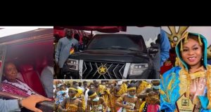 Apostle Safo rides 2024 customized Kantanka Limo to celebrate Kristo Asafo @53 Showing rich Culture (Video)