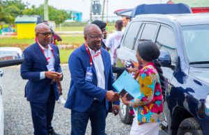 GFA President Edwin Simeon-Okraku arrives in Prampram for Football Congress