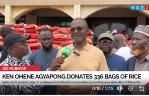 Half My Family are Muslims – Kennedy Agyapong Addresses Muslim Community, Donates 800 Bags of Rice for Eid-ul-Fitr