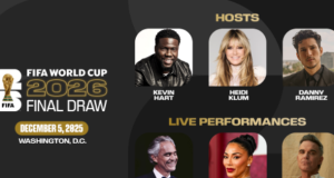 Star-studded entertainment line-up announced for the Final Draw for the FIFA World Cup 2026