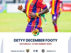 Premier League: Razak Issah header fires Hearts of Oak back to winning ways against Nations FC