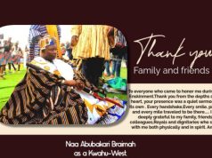 ERFA congratulates Abubakar Braimah on coronation as Kwahu West Municipal Wala Chief