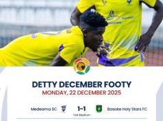 Premier League: Medeama squander top spot opportunity after home draw with Basake Holy Stars