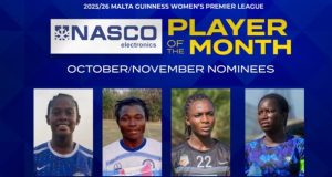 Four stars shine as player of the month nominees for October/November is announced