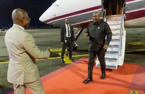 President Mahama Arrives in Abidjan for President Ouattara’s Inauguration