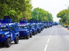 IGP Leads Show of Force Exercise With Newly Acquired Armoured Vehicles