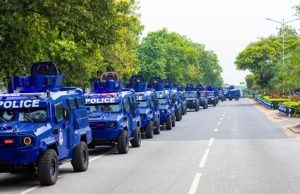 IGP Leads Show of Force Exercise With Newly Acquired Armoured Vehicles
