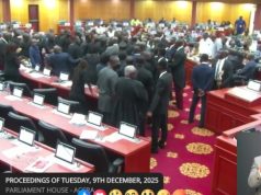 Minority disrupts Parliament over Kpandai seat rerun