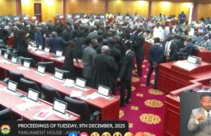 Minority disrupts Parliament over Kpandai seat rerun