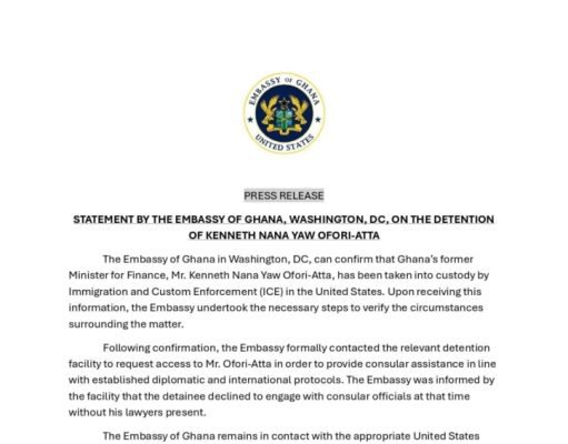 Ken Ofori-Atta turns down Ghana embassy officials visit without lawyers’ presence