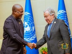 President Mahama holds strategic talks with UN Secretary-General on Africa’s security and governance