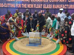 President Mahama cuts sod for $250 million glass manufacturing factory in Shama