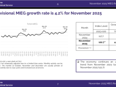 Growth moderates in November 2025, as early Q4 indicators point to slower year-end growth