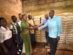 Bekwai MP responds to Denyaseman Catholic SHS disaster with 100 bags of cement, other relief items