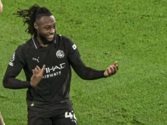 Semenyo guitar celebration