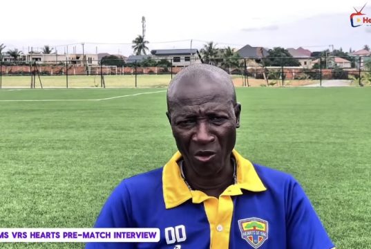 Hearts coach Didi Dramani warns players ahead of Holy Stars clash