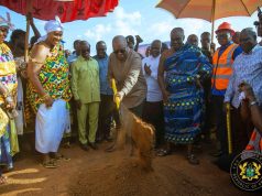 Mahama breaks ground for 24-Hour Economy market at Dormaa Ahenkro