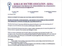 Korle-Bu doctors accuse management of staging ‘perfect’ emergency ward for Health Minister’s visit