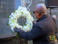 Photos: Mahama leads wreath-laying ceremony honouring enslaved Africans in New York
