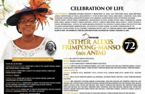 Music Executive and Creative Industry Strategist David Ashbel Announces Final Funeral Rites for His Mother, Deaconess Esther Alexis Frimpong-Manso