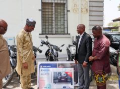 Kantanka Automobile donates motorbikes, TV sets to Interior Ministry