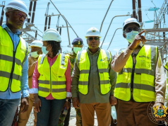 Photos: Mahama visits Akosombo Dam, calls for upgrade after fire incident