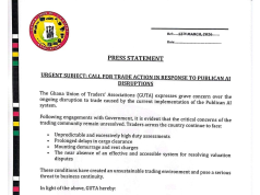 GUTA calls for suspension of Publican AI system over trade disruptions, demands temporary halt in import activities