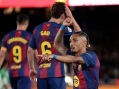 Barcelona score Real Betis to ensure perfect hone La Liga record