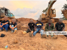 NAIMOS bust galamsey syndicate at Ntabanu and Nyameadom, 7 arrested