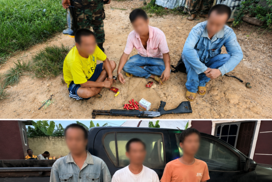 Three foreign nationals arrested over illegal mining on Tano River