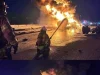 GNFS extinguishes fuel tanker fire following deadly collision on Tema Motorway