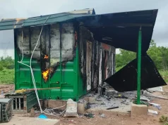 Babatokuma timber checkpoint facility burnt by mob in attack on Forestry Commission officers
