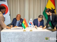 Ghana and South Korea sign a visa waiver agreement for diplomatic and service passport holders