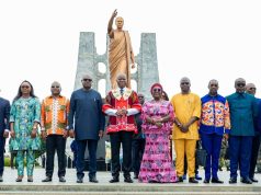 Gabonese President Nguema pays homage to Kwame Nkrumah