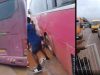Citizen criticises Mahama over poor roads after VIP bus gets stuck in pothole