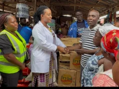 Ablekuma North MP donates relief items, streetlights to flood-hit Mallam Market traders