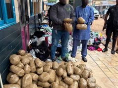 Police arrest two at Asawase Market over suspected narcotic drugs concealed in fertiliser sacks