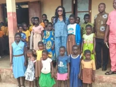 Dr Vera Beyuo distributes 500 free school uniforms to girls in Lambussie