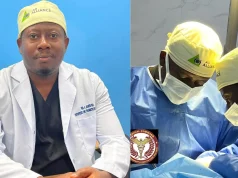 Dr. Fidels Agyei Asante successfully performs first ever Latarjet-Bristow procedure in Sierra Leon Hospital