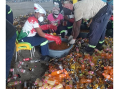 Ho Assembly destroys expired food products seized from warehouses