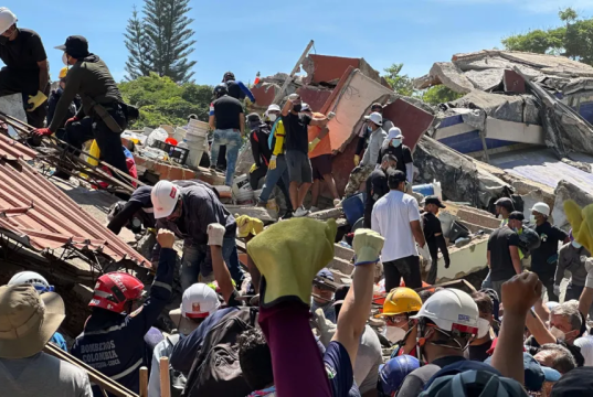 Brother of man trapped under rubble in Colombian quake clings on to hope