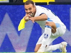 Israel player sent off for goal celebration mimicking gun