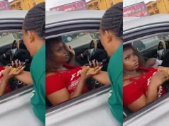 Woman catches her husband picking up his SIDE CHICK after lying to her that he was going to a meeting (VIDEO)