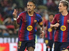 Raphinha hat trick in Barcelona’s 7-goal rout of Santander
