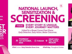 Gender Ministry launches 2026 National Breast Cancer Awareness Month in Ho