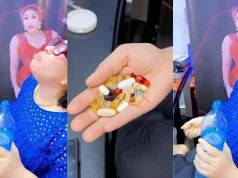 Woman filmed taking skin-whitening bleaching pills