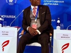 Kofi Adams calls for easier travel for African athletes in Russia sports forum address