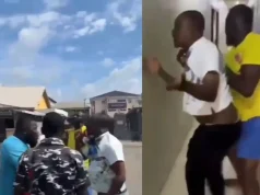 Husband beats his beat friend after catching him in the hotel with his wife