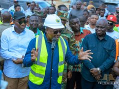 President Mahama inspects health, agriculture and road projects, commissions BNI regional office on day one of Ahafo tour